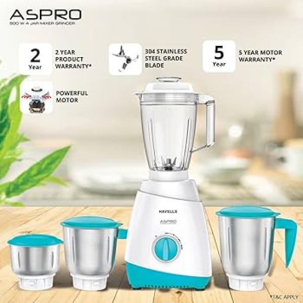 HAVELLS ASPRO PLUS 500W MIXER GRINDER